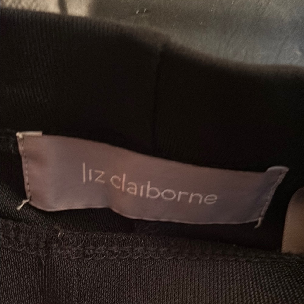 Liz Claiborne Black Wide Leg Pants - Picture 2 of 8